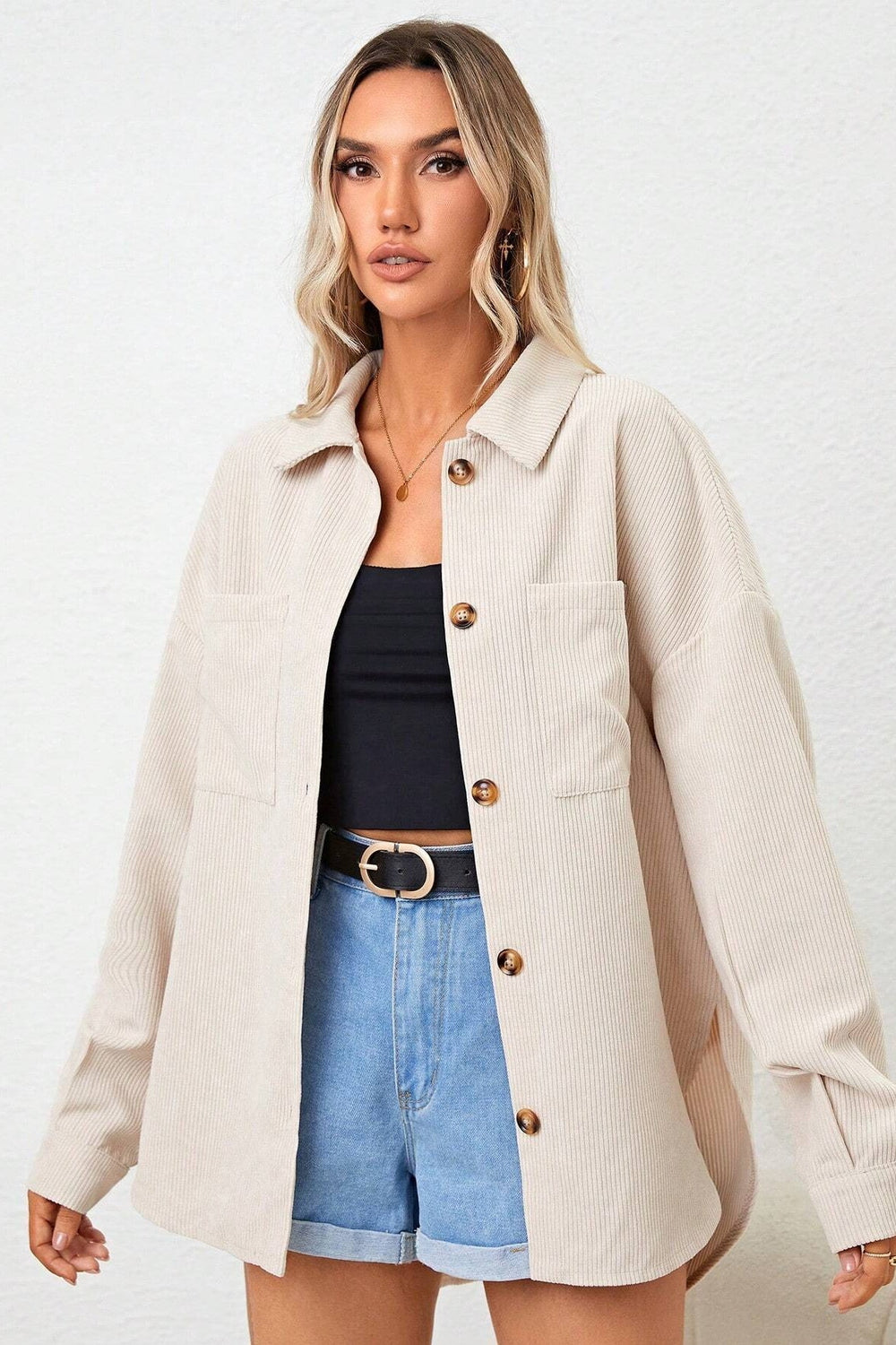 Corduroy Oversized Casual Jacket