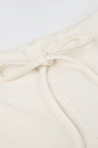 Roll Waist Solid Color Low Rise Knit Pants