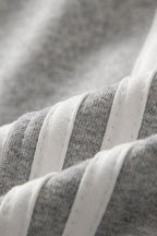 Vintage Stripe Embroidery Relaxed Double Waist Pants