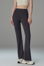 Brushed Fleece Lined Flared Slit Leggings