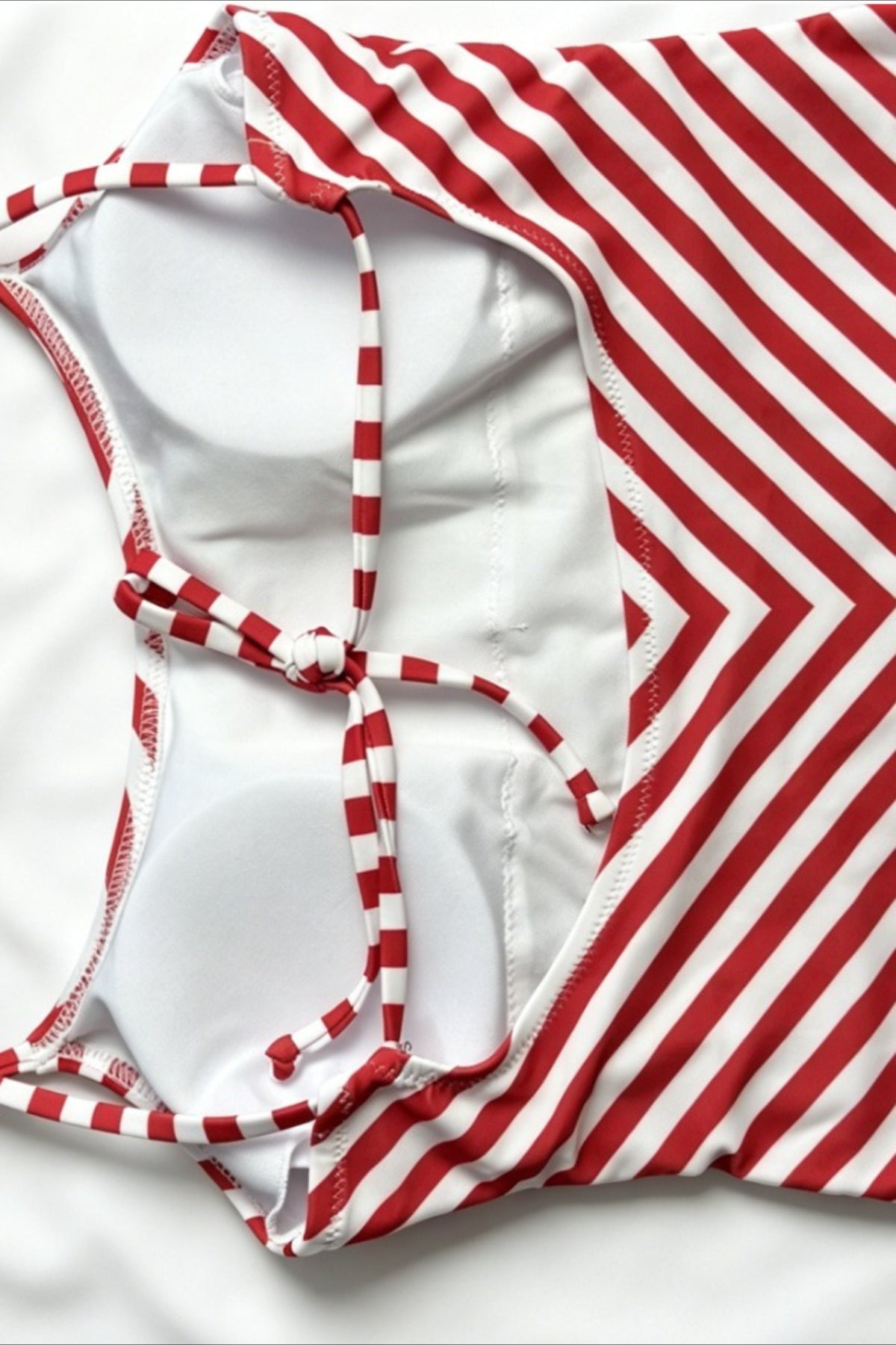 Striped Slim Fit One Piece Swimwear