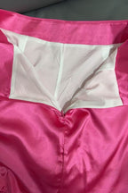 Satin A-Line Ruched High-Waist Mini Skirt