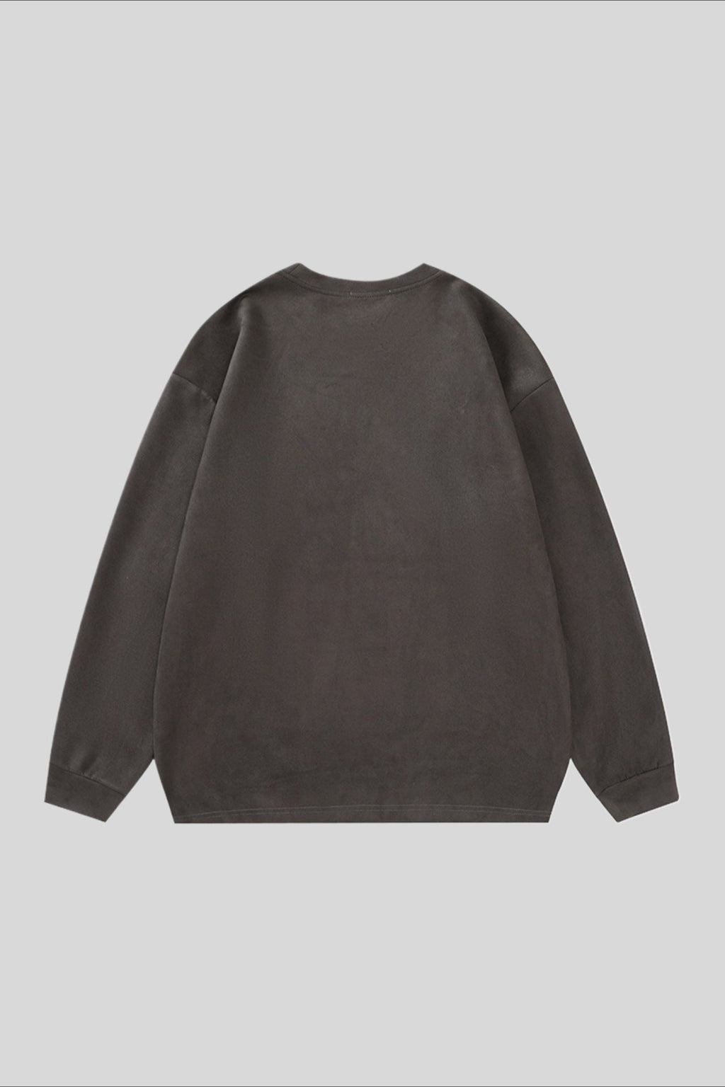Distressed Typography Washed Oversized Crew Neck Sweatshirt