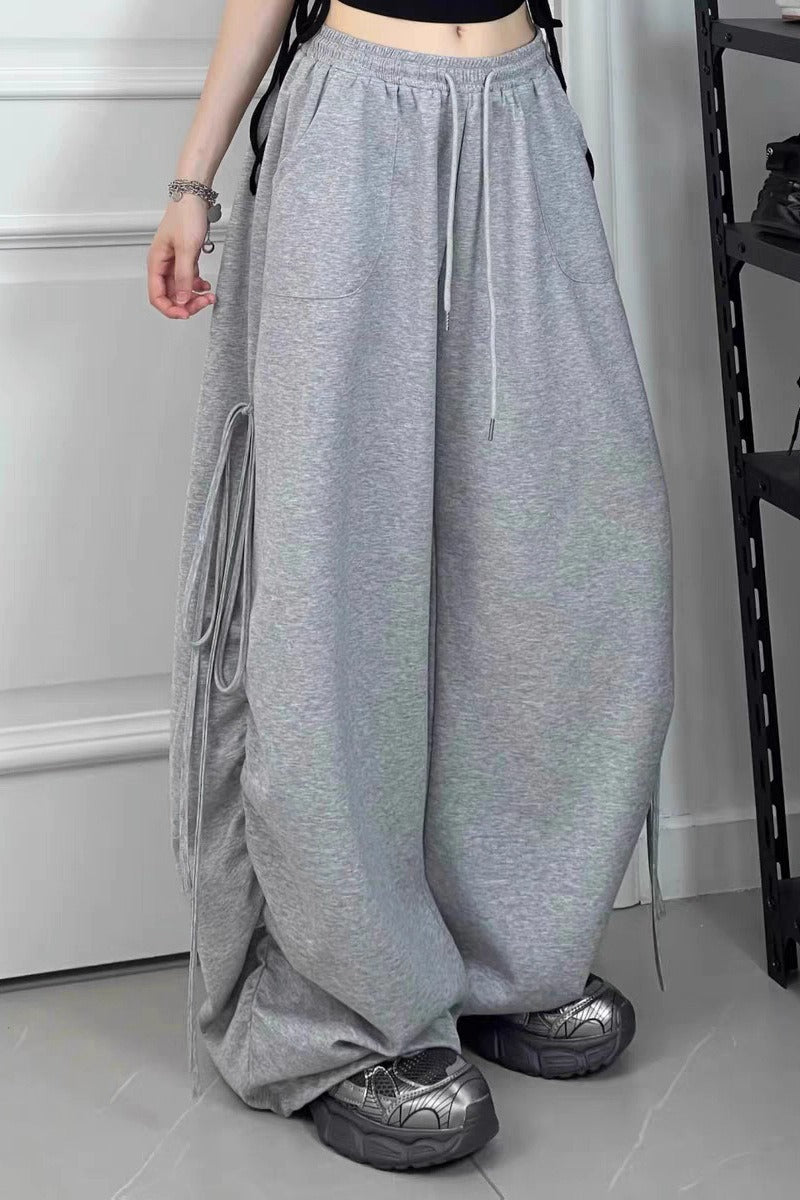 Gray Ribbon Dance Relaxed Sweat Pants Main image
