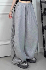 Gray Ribbon Dance Relaxed Sweat Pants