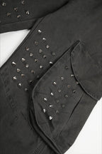 Studded Pocket Wide Leg Cargo Pants