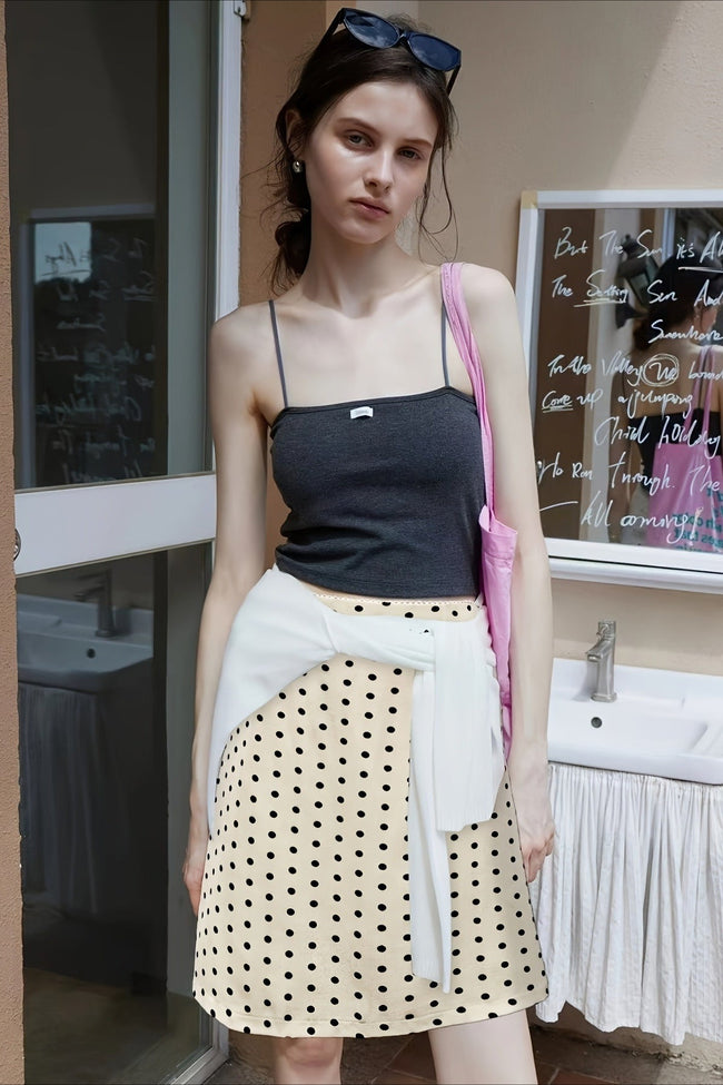 Polka Dot Slim Fit Skirt Main image
