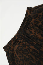 Leopard Print Wide Leg Sweatpants