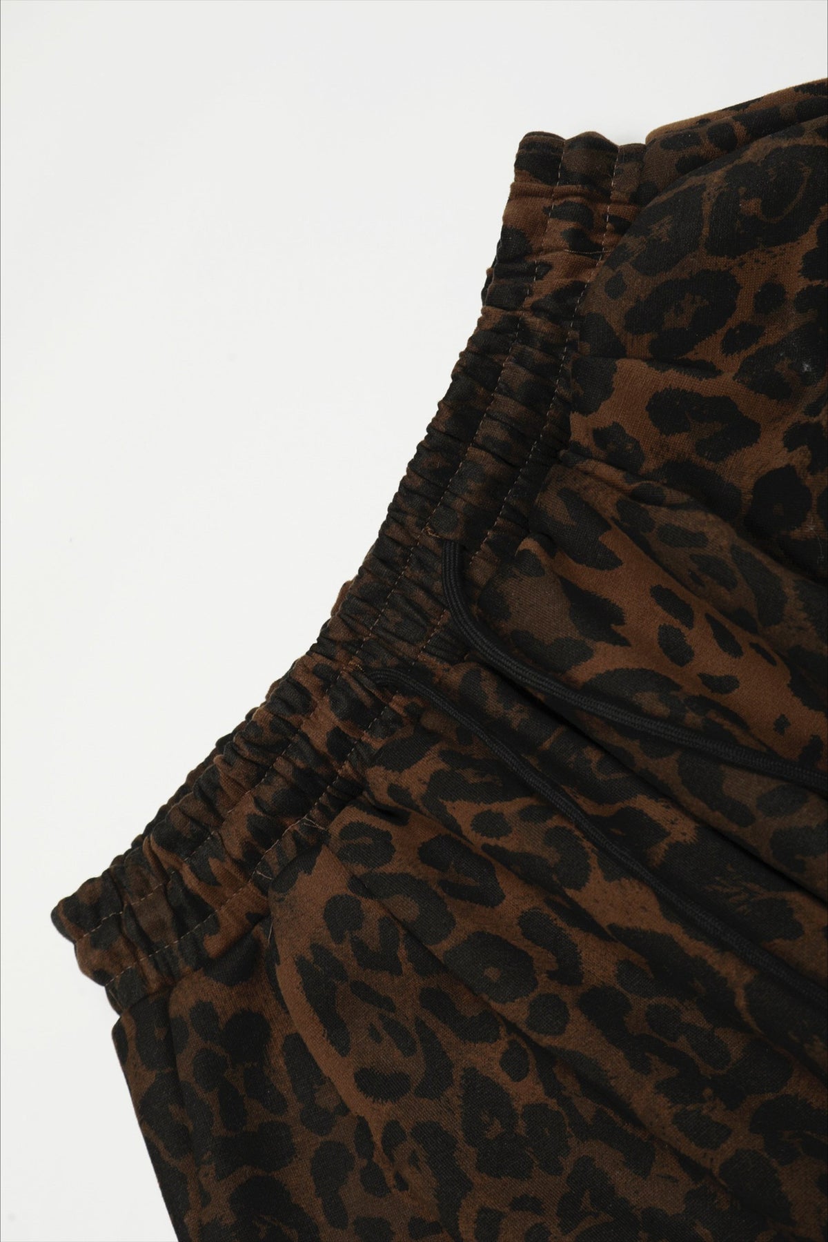 Leopard Print Wide Leg Sweatpants