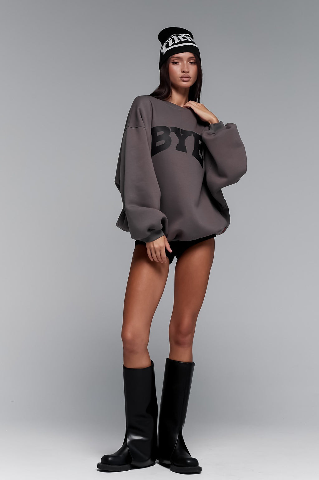 Statement Graphic Crew Neck Sweatshirt