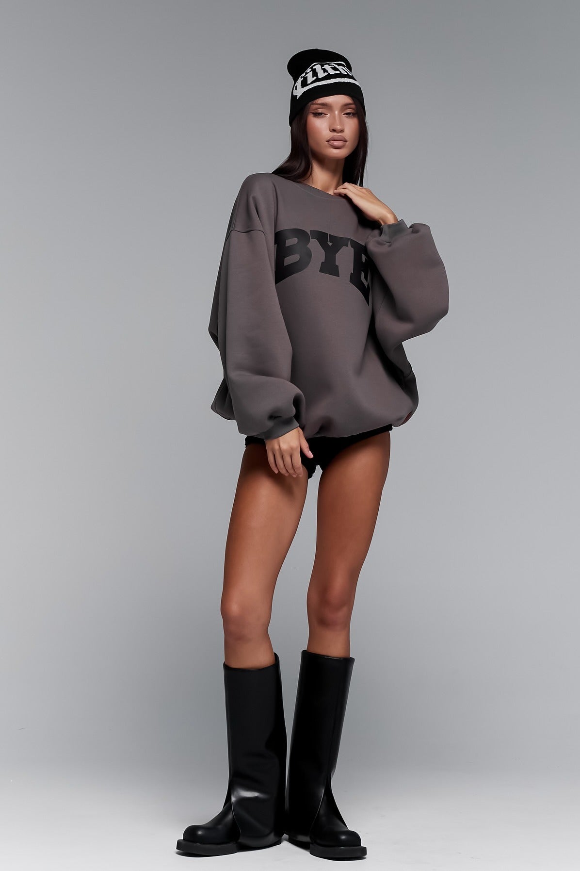 Statement Graphic Crew Neck Sweatshirt