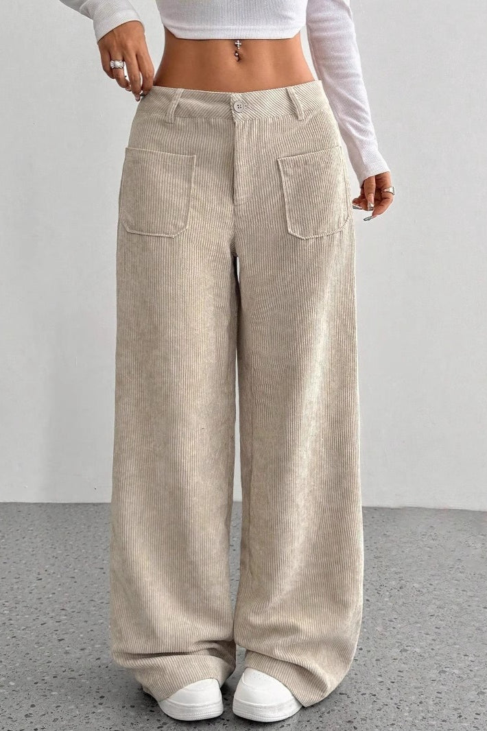 Pockets Wide Leg Knit Pants Main image