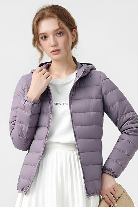 Lightweight Slim Fit Hooded Puffer Jacket Secondary image