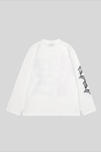 Graffiti Cross Graphic Waffle Long Sleeve Tee