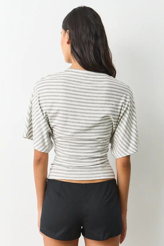 Striped Crew Neck Slim Fit Short Sleeve Tee