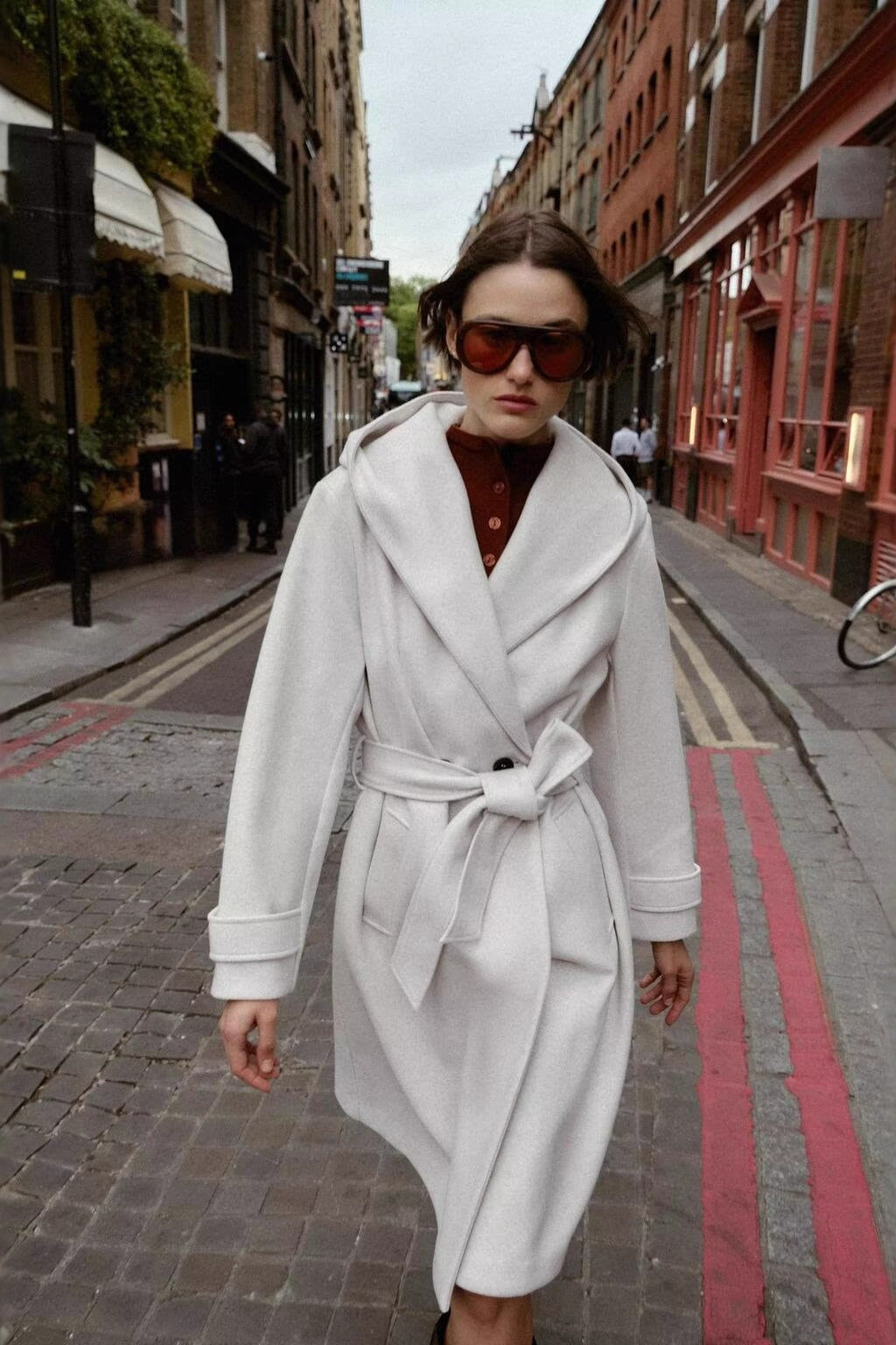 Soft Hooded Loose Fit Casual Overcoat Main image