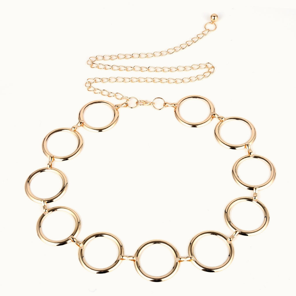 Geometric Large Ring Metal Waist Chain