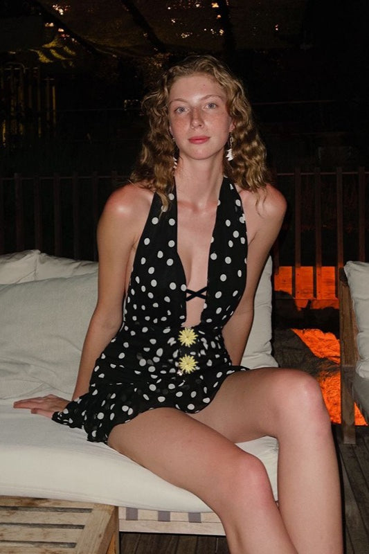 Sexy Polka Dot V-Neck Mini Dress Main image