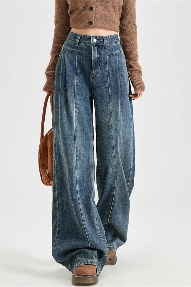 Vintage High Waist Banana Fit Wide Leg Jeans Main image