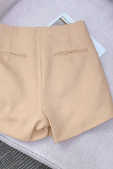 Champagne Embroidered High Waist Skirt