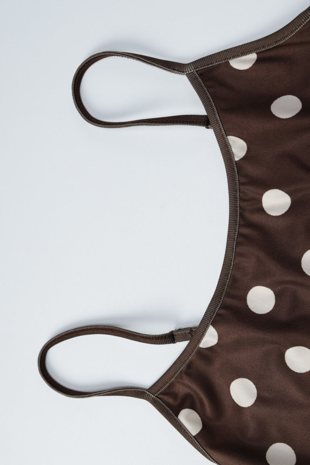 Brown Polka Dot Square Neck Cami