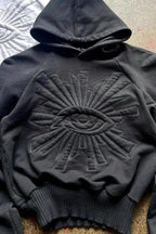 Eye Embroidered Pullover Hoodie