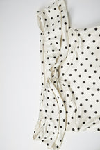 Off Shoulder Polka Dot Twist Bodycon Mini Dress