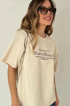Cotton Loose Fit Casual Short Sleeve Tee
