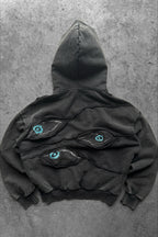 Devil Eye Embroidery Pullover Hoodie