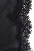 Alluring Asymmetric Lace Trim Fitted Mini Dress