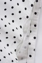 Polka Dot Low Rise Denim Mini Shorts