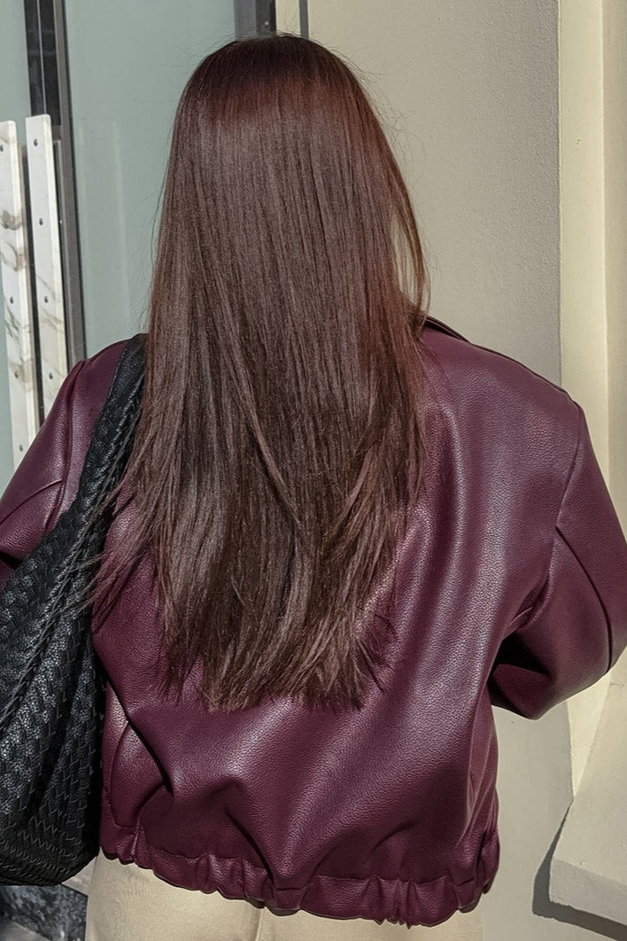 Stylish Matte PU Moto Jacket