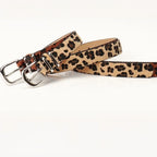 Leopard Double Ring Buckle Versatile Waist Belt