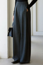 Antibacterial Fleece High Waist Knit Pants