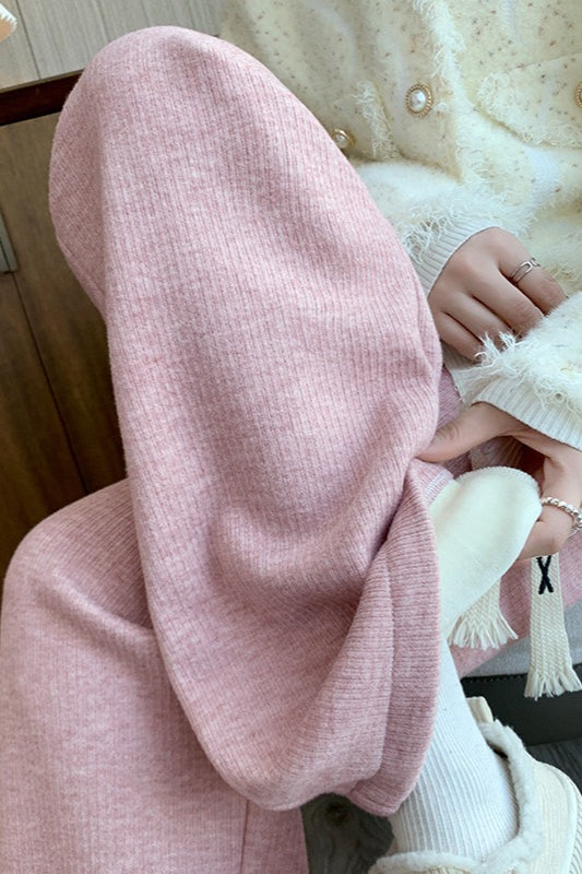 Cashmere Plush Wide Leg Knit Pants