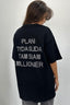 Rhinestone Letter Graphic Loose Fit Short Sleeve Tee