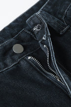 Deep Blue Straight Wide Leg Jeans