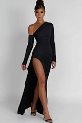 Asymmetric Slit Mermaid Formal Dress