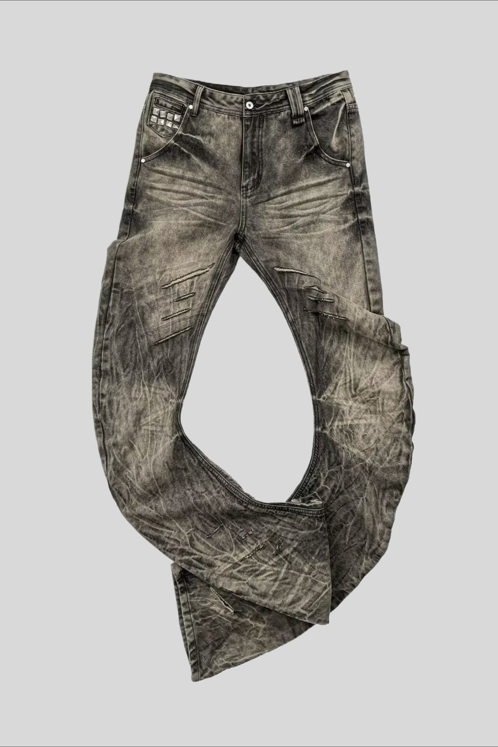 Stacked Wash Slim Flare Jeans