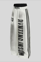 Tie Dye Typography Wide Leg Sweatpants