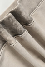 Deconstructed Seam Zip Pocket Pullover Hoodie