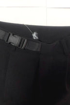 Cutout Tailored Slim Straight Pants