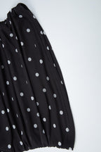 Polka Dot Mesh Patchwork Square Neck Tee