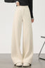 Fleece Lined Wool Blend Knit Pants