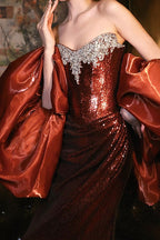 Handmade Lace Embroidered Beaded Gown Prom Dress