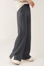 Wool Soft Straight Split Knit Pants