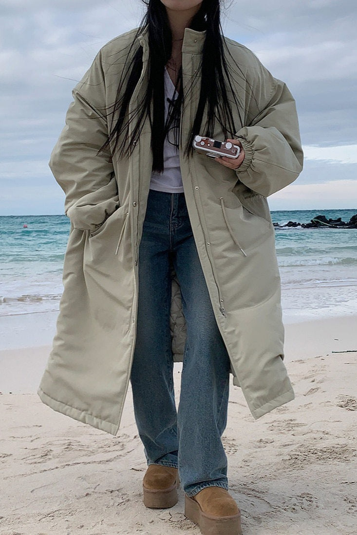 Relaxed Fit Longline Puffer Jacket