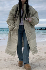 Relaxed Fit Longline Puffer Jacket