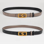 Color Block Reversible Double Sided Belt