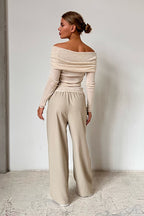 Slim Fit Off-Shoulder Knit Top